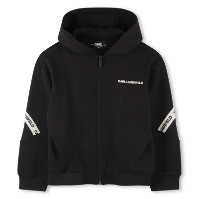 Hooded cardigan KARL LAGERFELD KIDS BOY