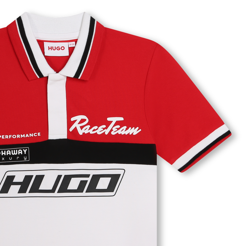 Printed short-sleeved polo HUGO 
                    BOY
