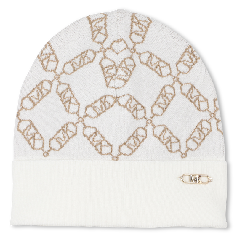 Knit beanie with jacquard MICHAEL KORS 
                    GIRL