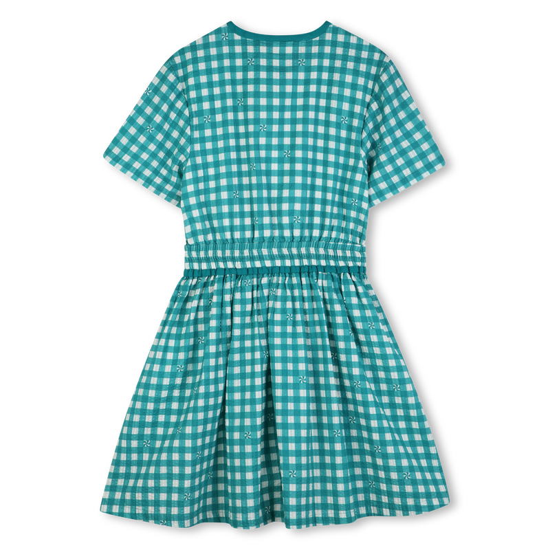 Gingham Print Dress KIDS AROUND 
                        GIRL