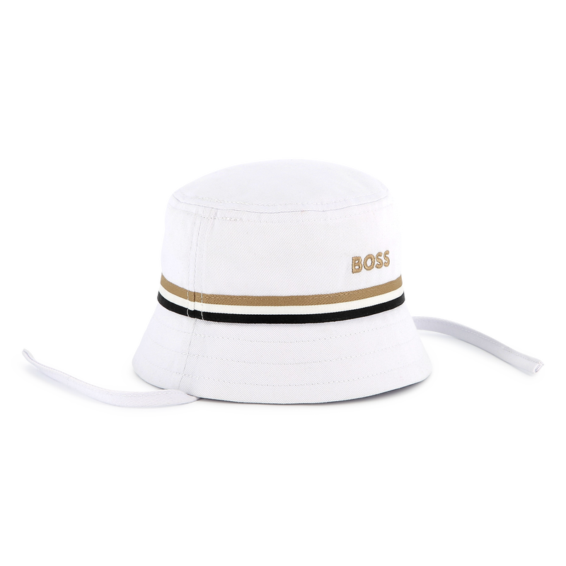 Embroidered sun hat with ties BOSS 
                        BOY
