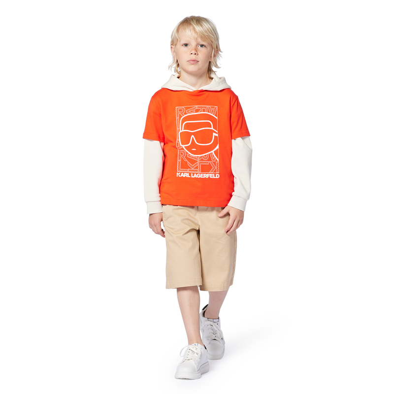 Twill Bermuda shorts KARL LAGERFELD KIDS 
                        BOY