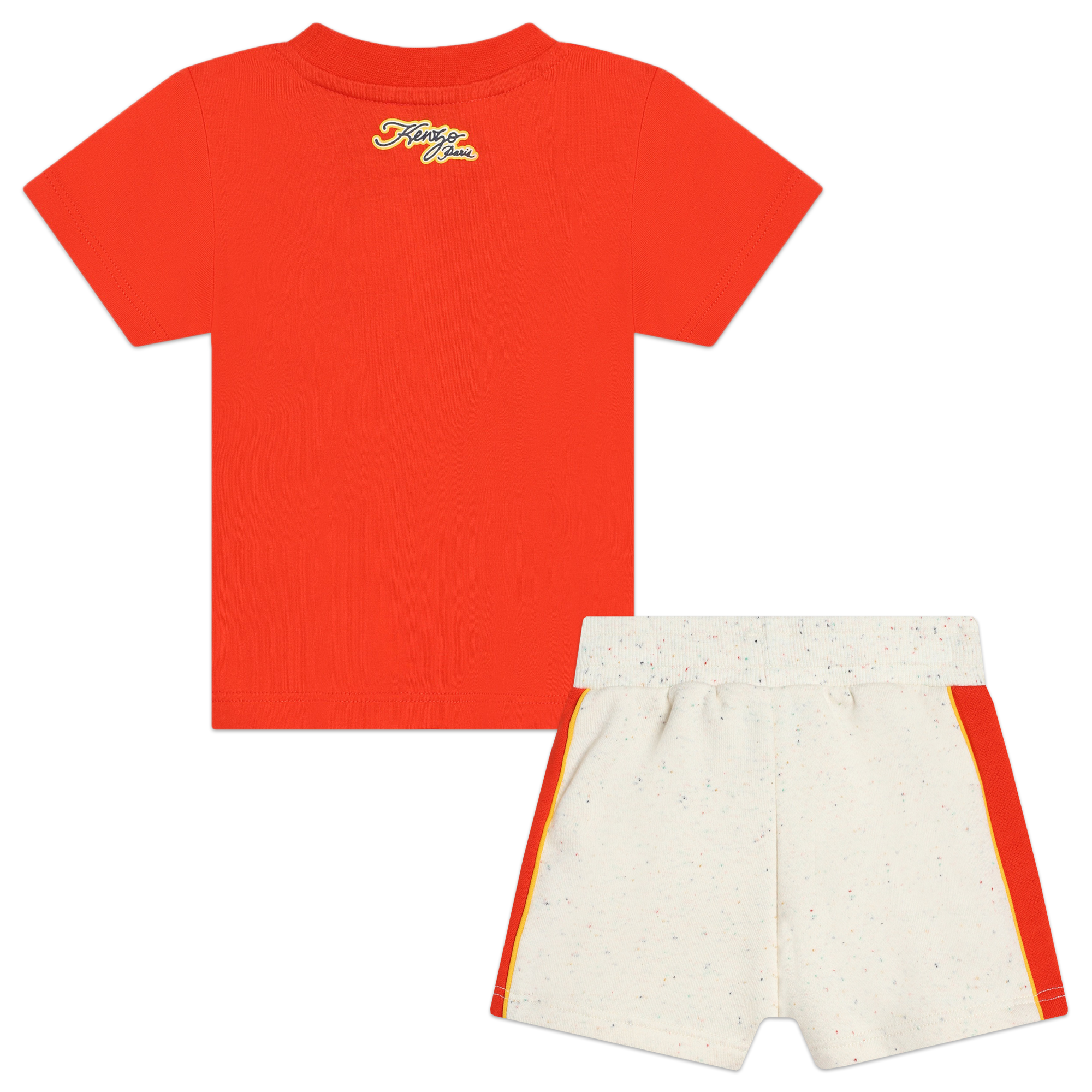 Kenzo Kids graphic-print cotton bermuda shorts - White