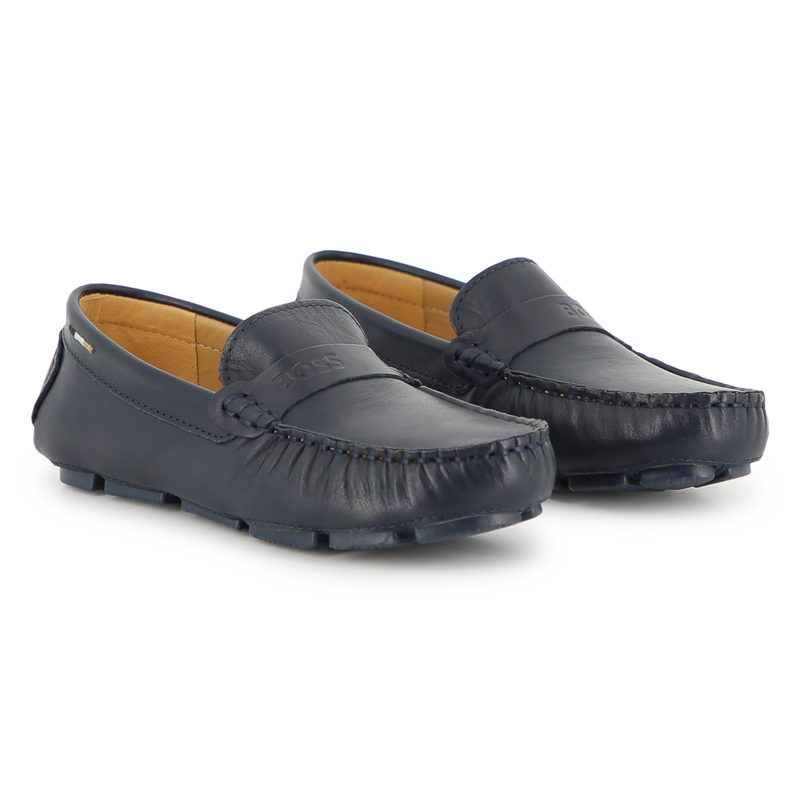 COWHIDE LEATHER LOAFERS BOSS 
                        BOY