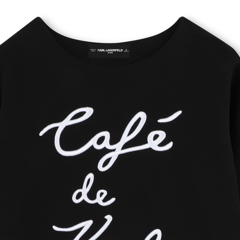 Embroidered sweatshirt KARL LAGERFELD KIDS 
                        GIRL