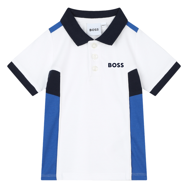 Cotton piqué polo with logo BOSS 
                    BOY