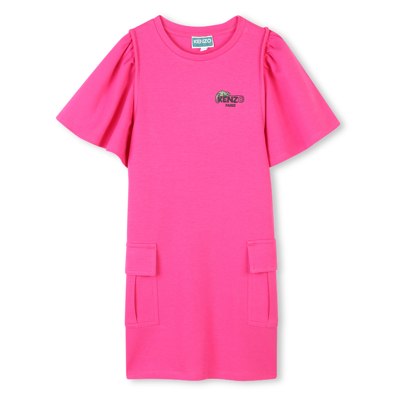 Short-sleeved cotton dress KENZO KIDS 
                        GIRL