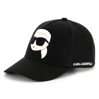 Adjustable cotton baseball cap KARL LAGERFELD KIDS GIRL