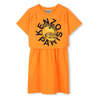 Layered Logo print dress KENZO KIDS 
                    GIRL
