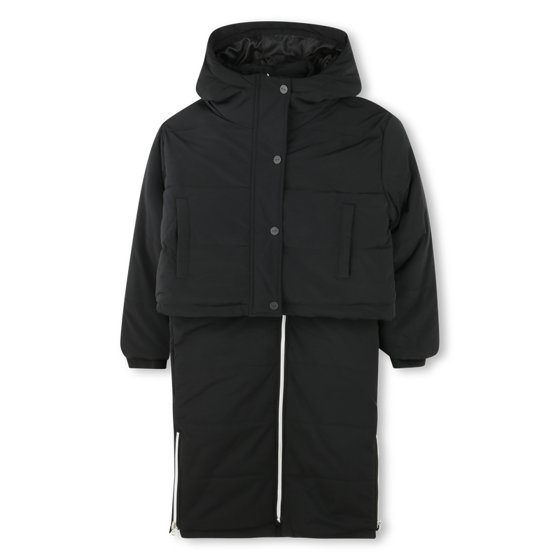 Convertible Hooded Puffer HUGO 
                    GIRL