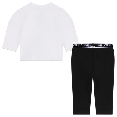 Cotton T-Shirt & Leggings KARL LAGERFELD KIDS GIRL