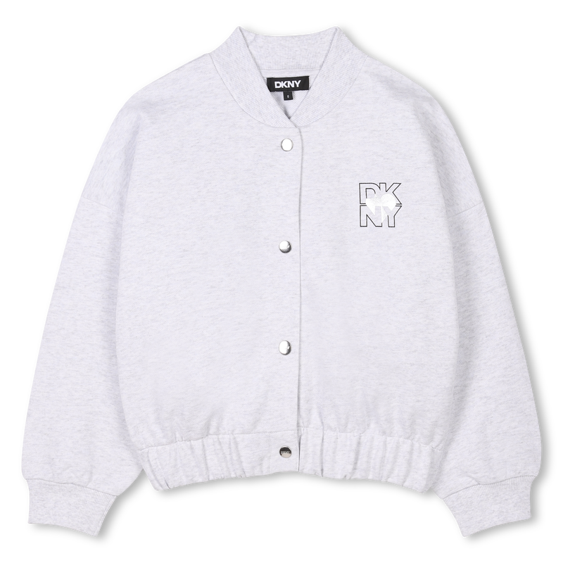 Cotton fleece cardigan DKNY 
                    GIRL