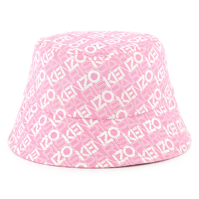 Printed cotton bucket hat KENZO KIDS UNISEX