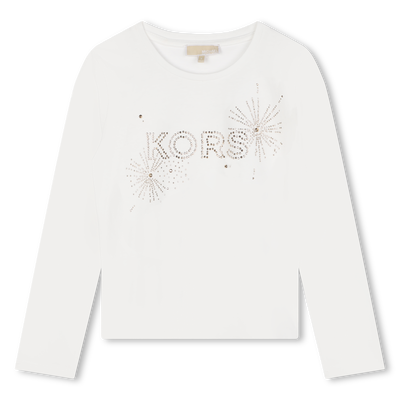 Long-Sleeved Cotton T-Shirt MICHAEL KORS GIRL