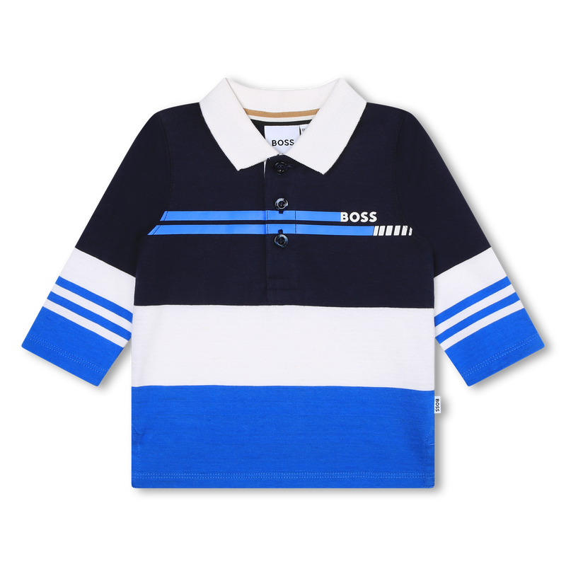 Tricolor cotton polo shirt BOSS 
                    BOY