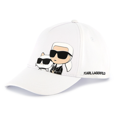 Adjustable printed cap KARL LAGERFELD KIDS GIRL