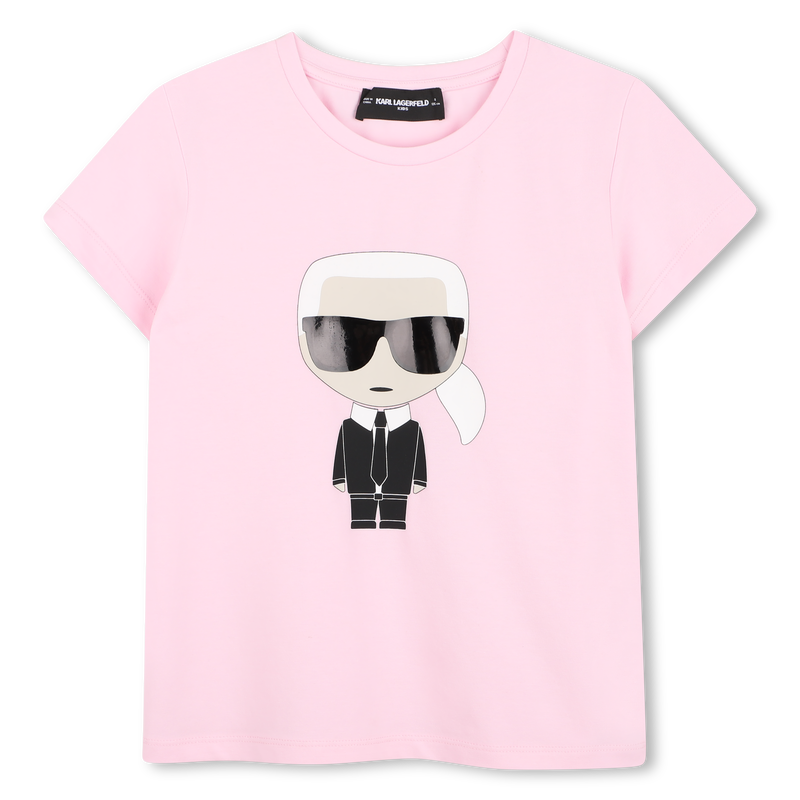 Choupette Print T-Shirt KARL LAGERFELD KIDS 
                        GIRL