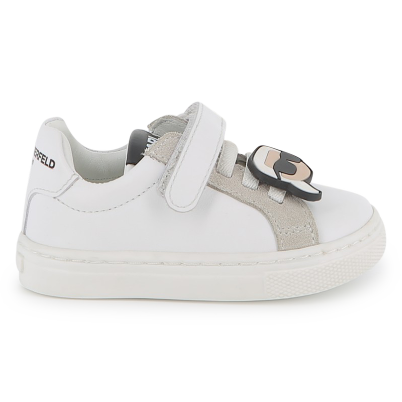 Low-top cowhide sneakers KARL LAGERFELD KIDS 
                        UNISEX