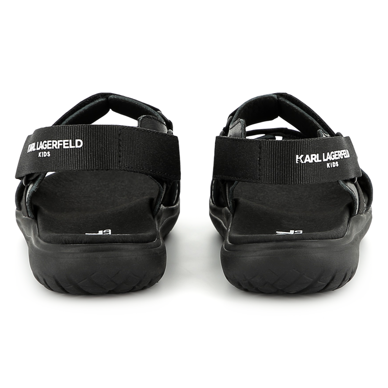 Velcro leather sandals KARL LAGERFELD KIDS 
                    BOY