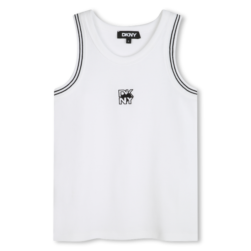 Ribbed embroidered tank top DKNY 
                        GIRL