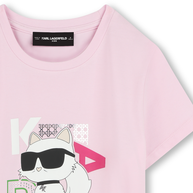 T-shirt with print KARL LAGERFELD KIDS 
                        GIRL