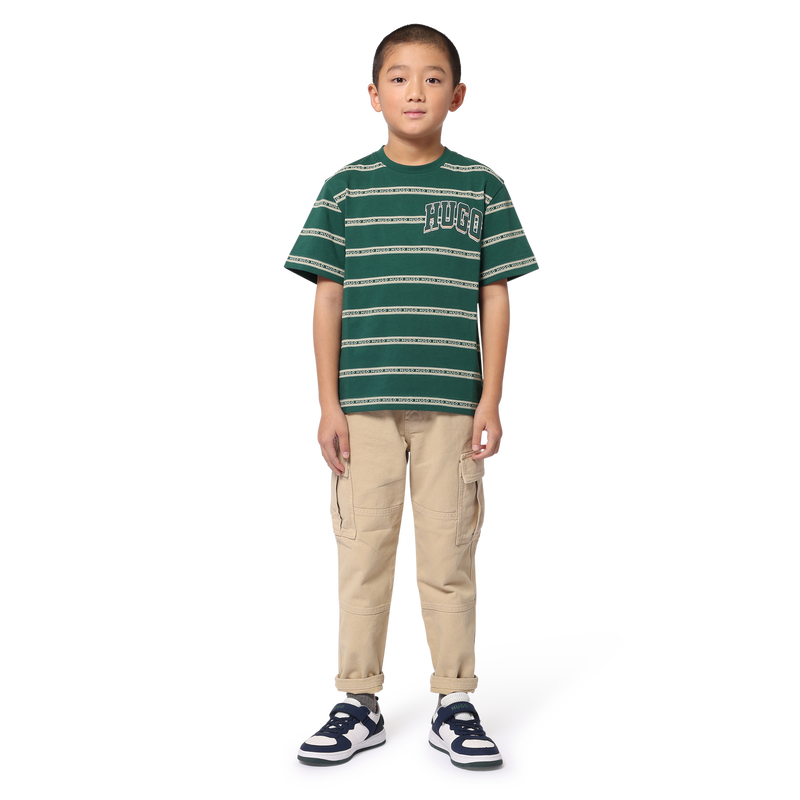 Relaxed Cotton Cargo Trousers HUGO 
                    BOY