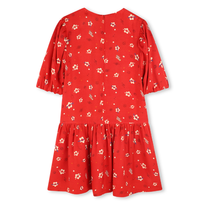 Dress with short puffed sleeves KENZO KIDS GIRL