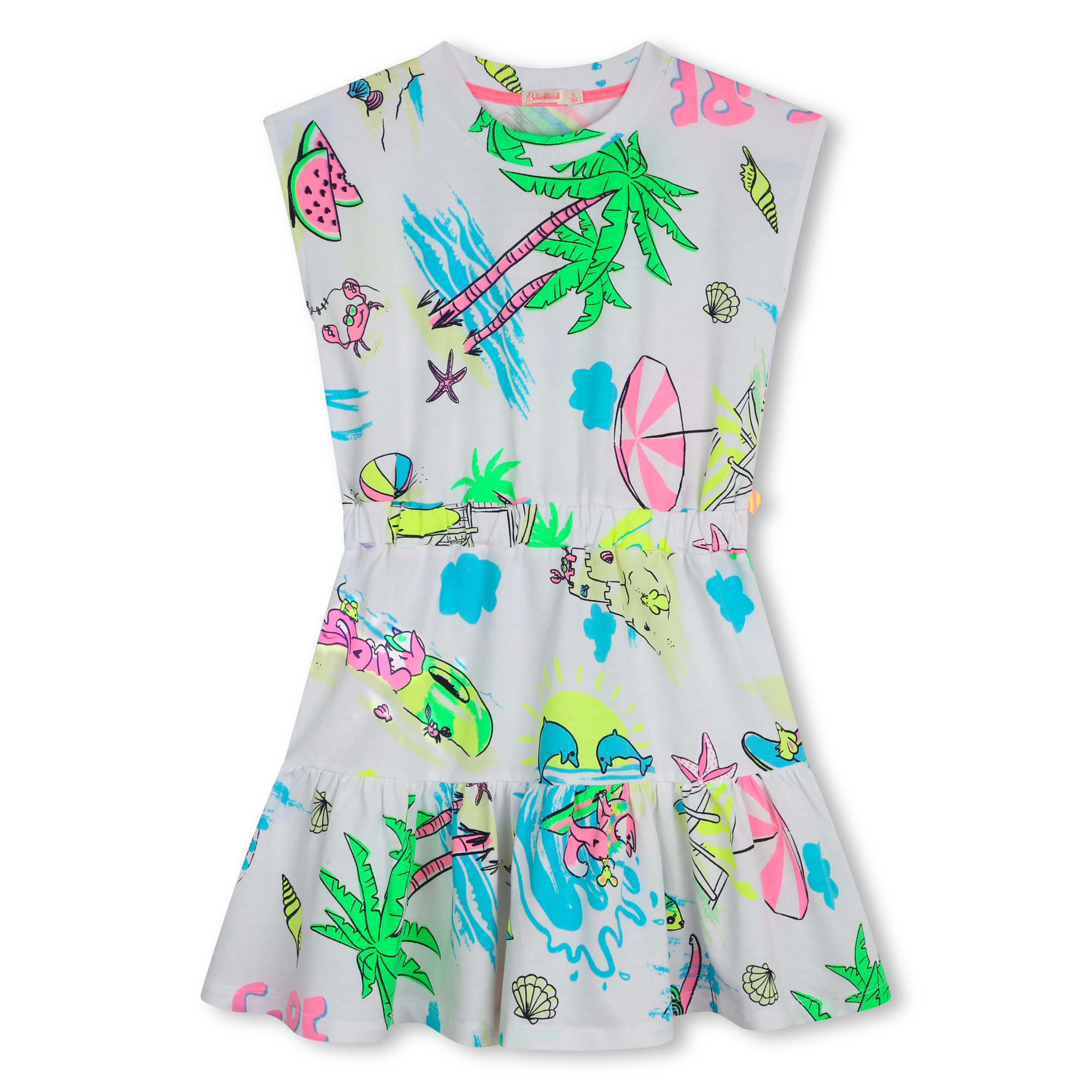 Billieblush logo print dress - White