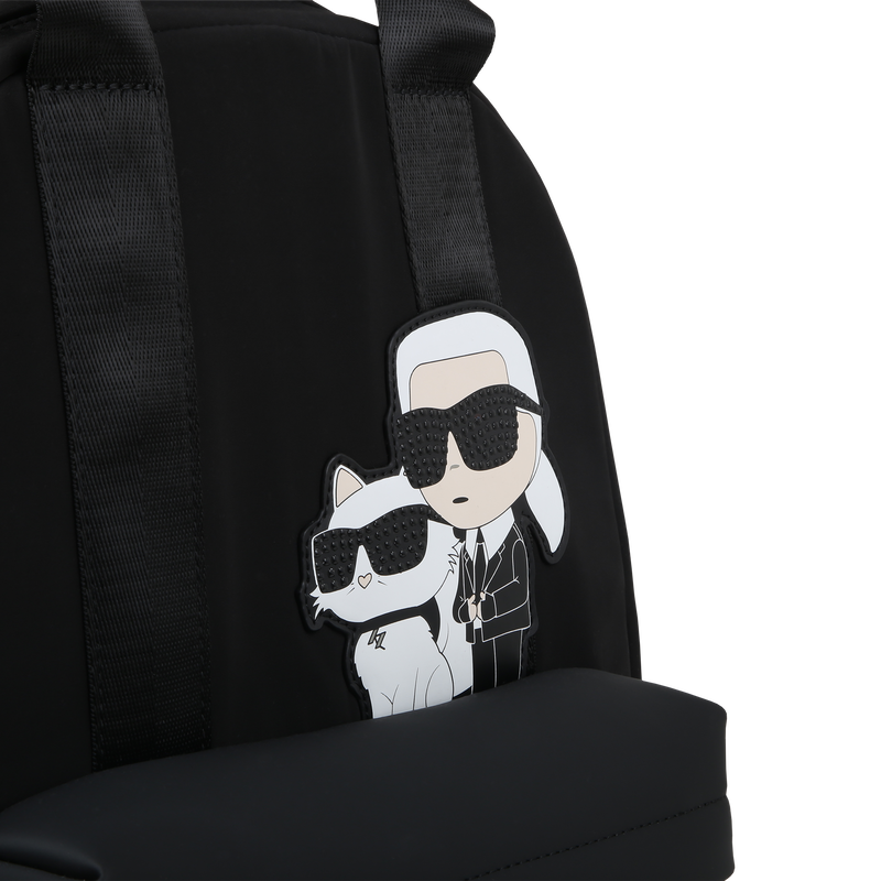 Backpack with decorative badge KARL LAGERFELD KIDS 
                        GIRL