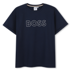 Short-sleeved T-shirt, NAVY, hi-res