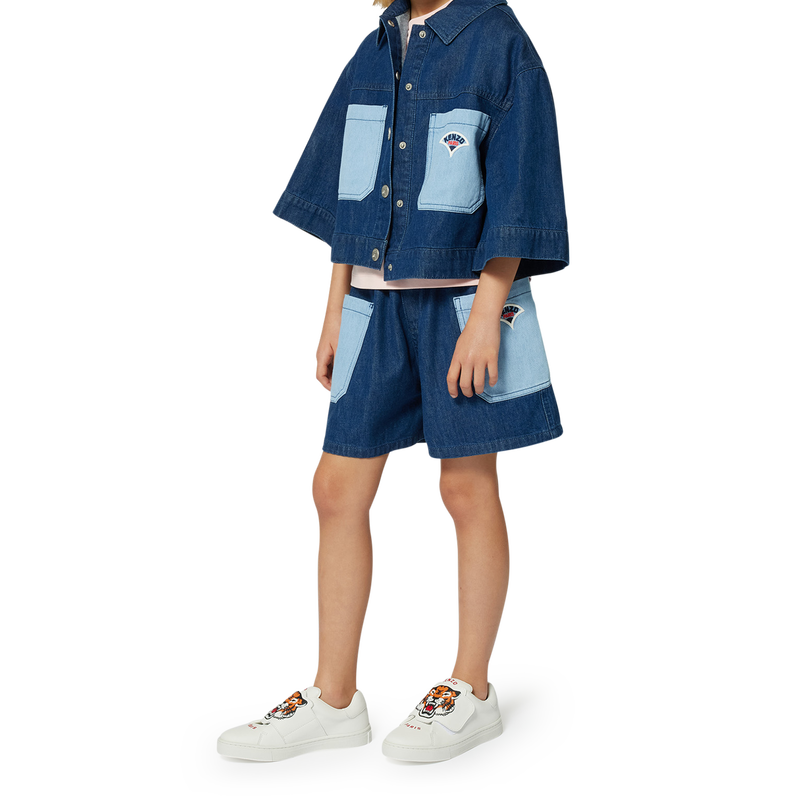 Denim shorts with pockets