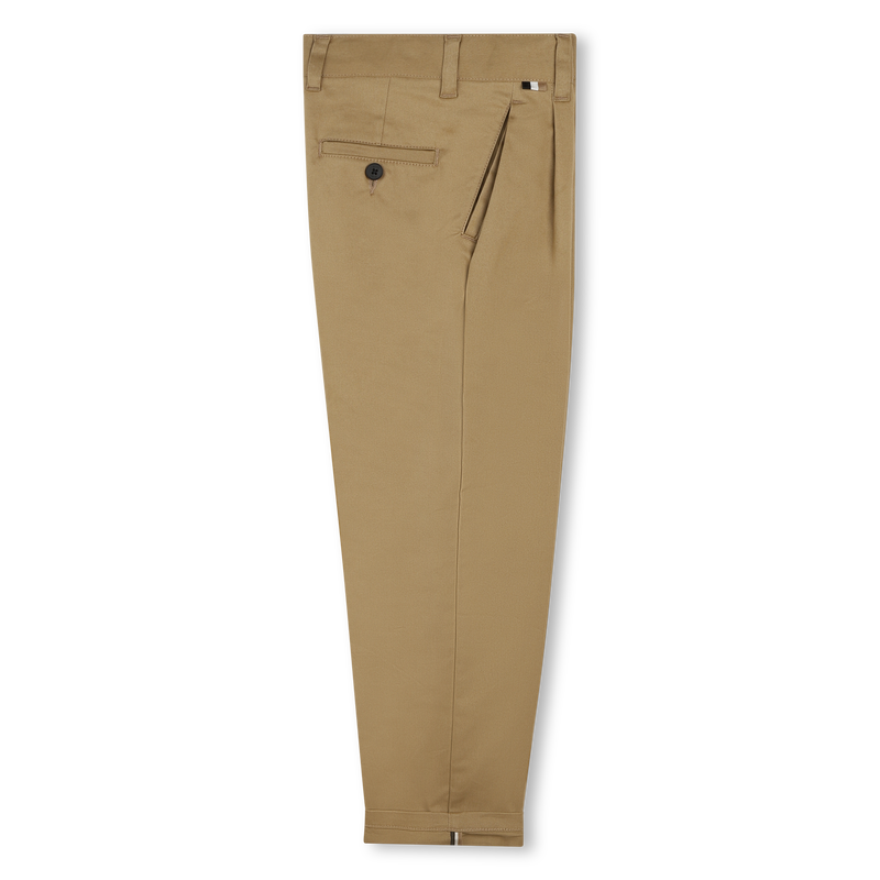Plain Twill Chino Trousers BOSS 
                        BOY