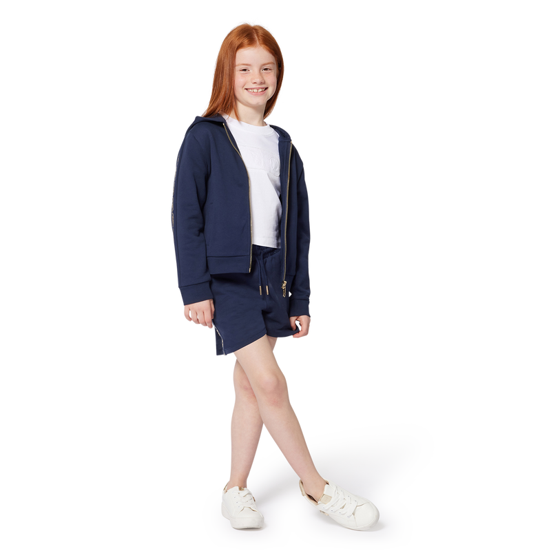 Hooded fleece cardigan MICHAEL KORS 
                        GIRL