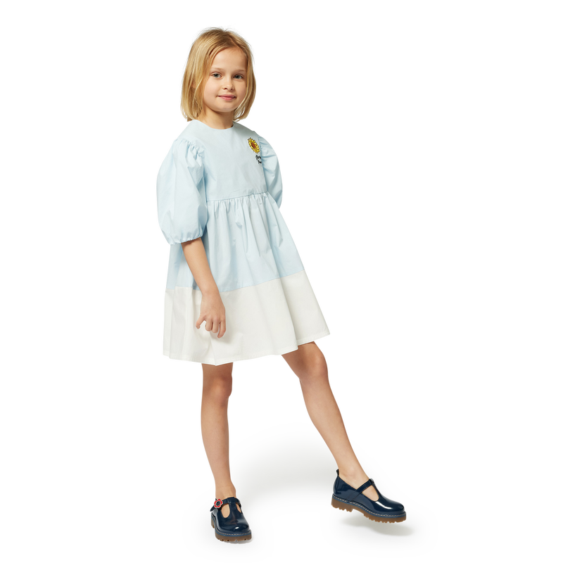Two-color flared dress KENZO KIDS 
                    GIRL