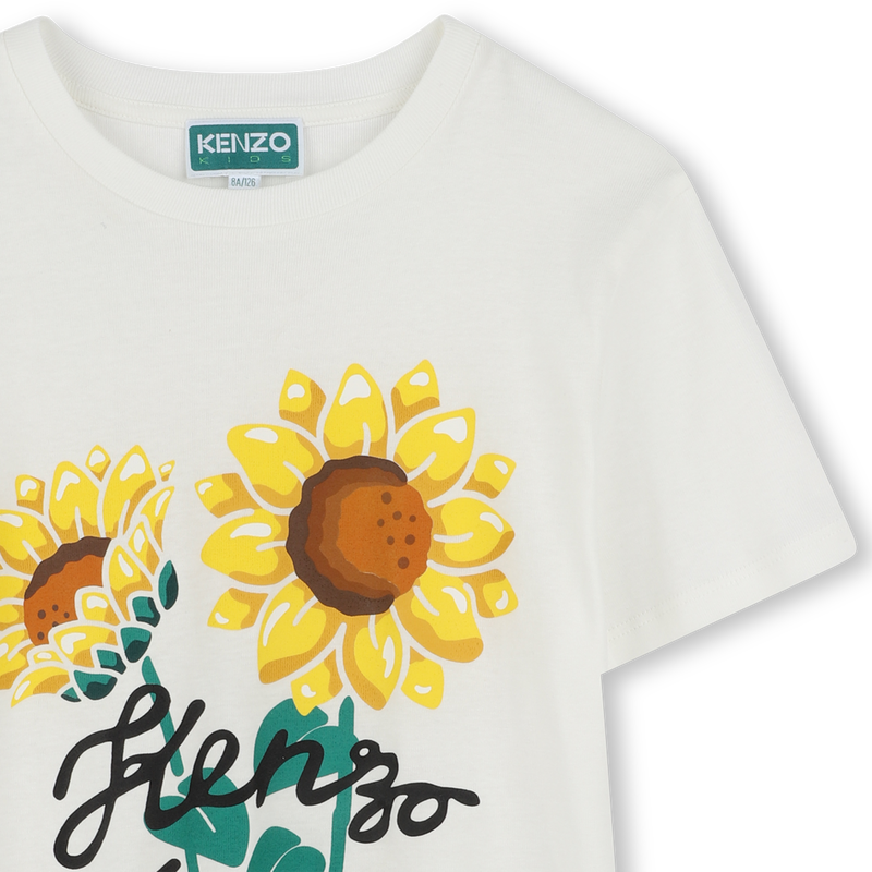 T-shirt with sunflower print KENZO KIDS 
                        UNISEX