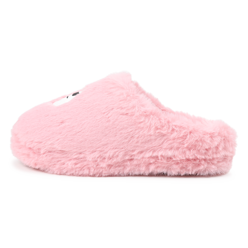 Fluffy fleece slippers KARL LAGERFELD KIDS 
                    GIRL