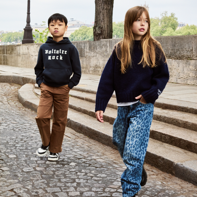 Round sweater with buttoned opening ZADIG & VOLTAIRE 
                        GIRL