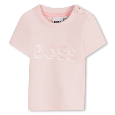 T-shirt with shiny print BOSS GIRL
