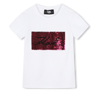 Reversible Sequined T-Shirt, WHITE, hi-res