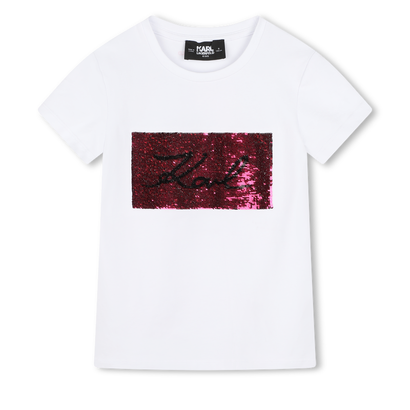 Reversible Sequined T-Shirt KARL LAGERFELD KIDS 
                        GIRL