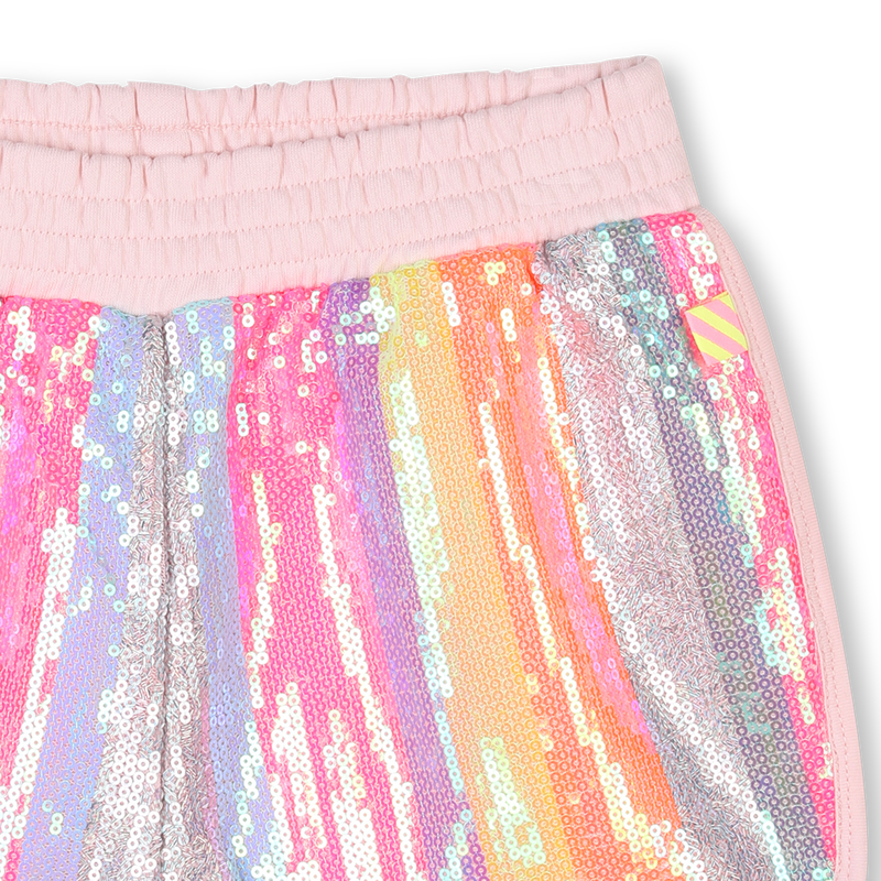 Shorts with sequin stripes