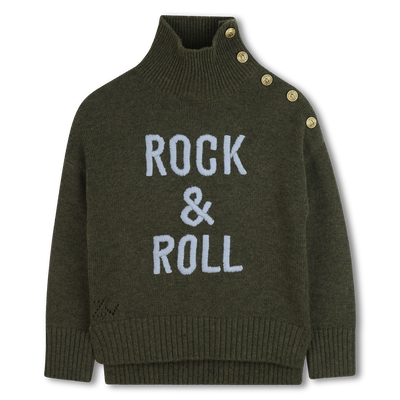 Buttoned stand-up neck sweater ZADIG & VOLTAIRE GIRL