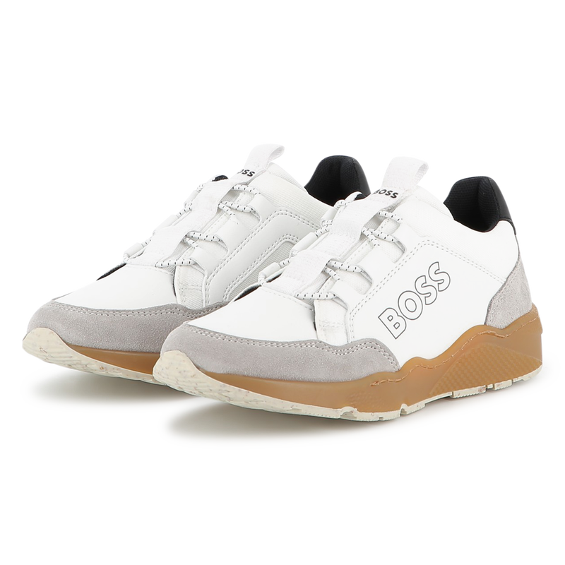 Faux and canvas sneakers BOSS 
                        BOY