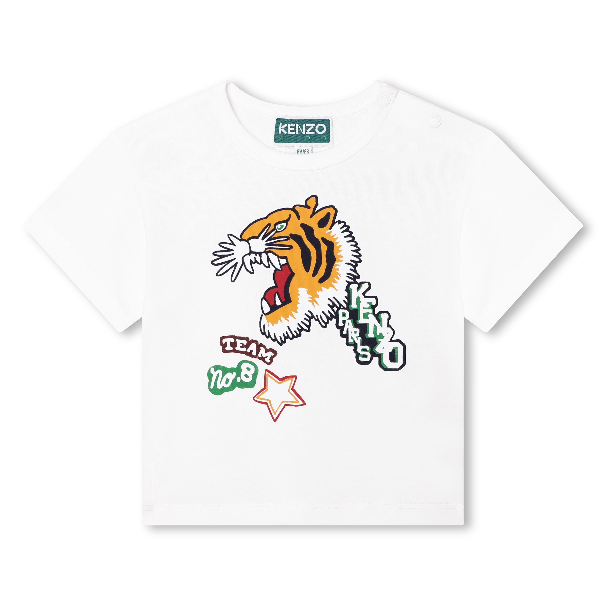 Kenzo Kids Tiger logo-print T-shirt dress - Pink