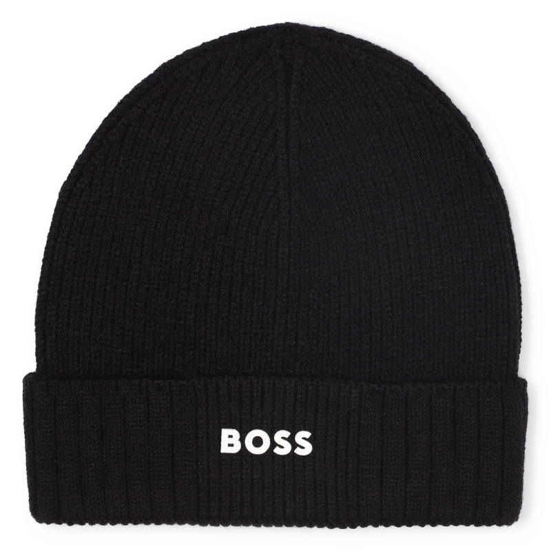 Knitted hat with logo BOSS 
                        BOY