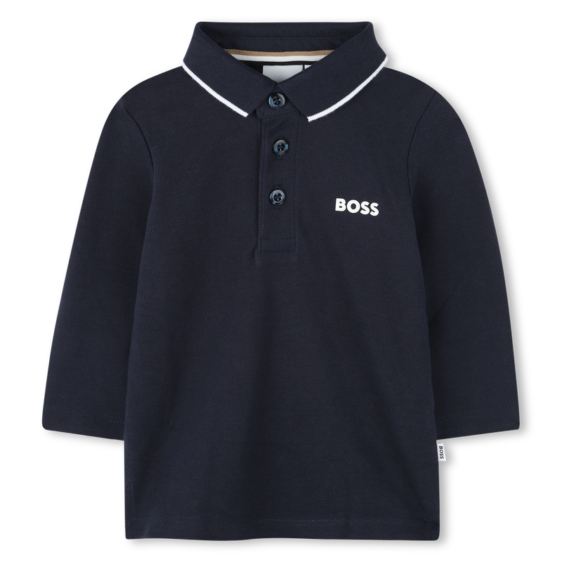 Cotton Piqu&eacute; Polo BOSS 
                        BOY
