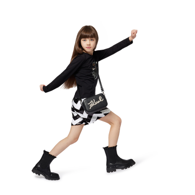 Cowhide leather Chelsea boot KARL LAGERFELD KIDS GIRL