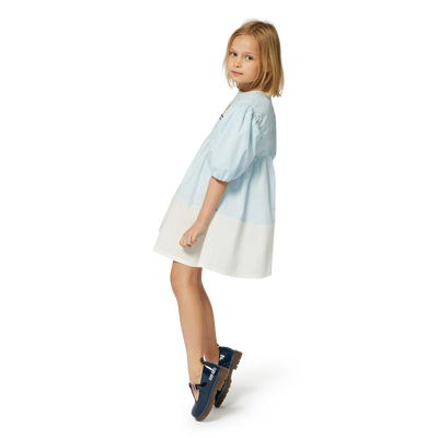 Two-Tone Flared Dress KENZO KIDS GIRL