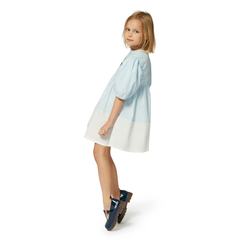 Two-color flared dress KENZO KIDS 
                    GIRL