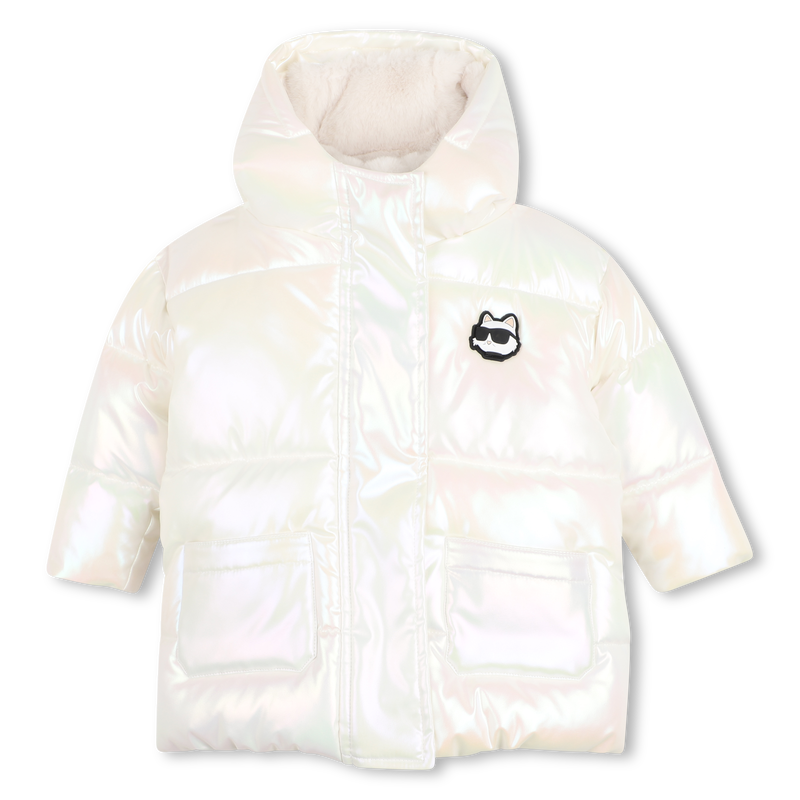 Hooded down jacket KARL LAGERFELD KIDS 
                        GIRL